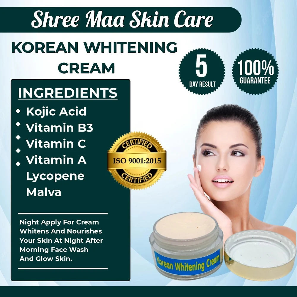 Korean whitening cream, Packaging Size: 20 gm